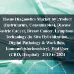 Tissue Diagnostics Market by Product (Instruments, Consumables), Disease (Gastric Cancer, Breast Cancer, Lymphoma), Technology (in Situ Hybridization, Digital Pathology & Workflow, Immunohistochemistry), End User (CRO, Hospital) - 2019 to 2024