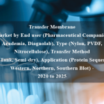 Transfer Membrane Market by End user (Pharmaceutical Companies, Academia, Diagnolab), Type (Nylon, PVDF, Nitrocellulose), Transfer Method (Dry, Tank, Semi-dry), Application (Protein Sequencing, Western, Northern, Southern Blot) - 2020 to 2025