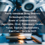 North American Drug Delivery Technologies Market by Route of Administration (Injectable, Oral, Pulmonary, Ocular, Nasal, Topical, Implantable), End User - 2020 to 2025