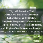 Thyroid Function Test Market by End User (Research Laboratories & Institutes, Hospitals, Diagnostic Laboratories), Type (T3 Tests, T4 Tests, TSH Tests), and Region (North America, Europe, APAC, LATAM, and MEA) - 2020 to 2025