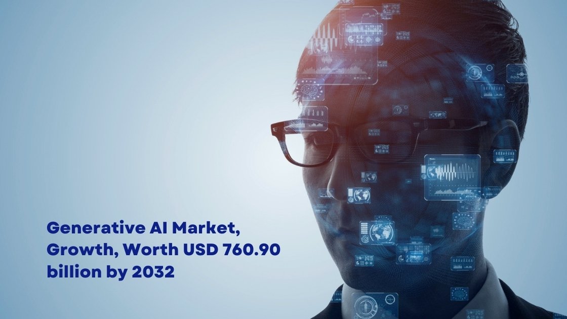 Generative ai market, growth, worth usd 760. 90 billion by 2032